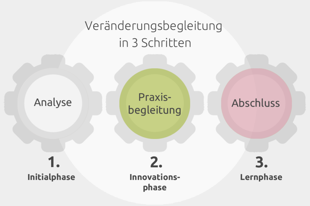 Veränderungsbegleitung in 3 Schritten, Infografik