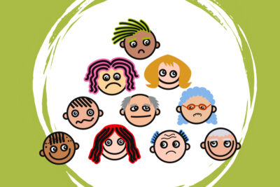 Workshop: Lebensphasen orientierte Teamentwicklung, Symbolbild: 10 Köpfe von alt bis jung